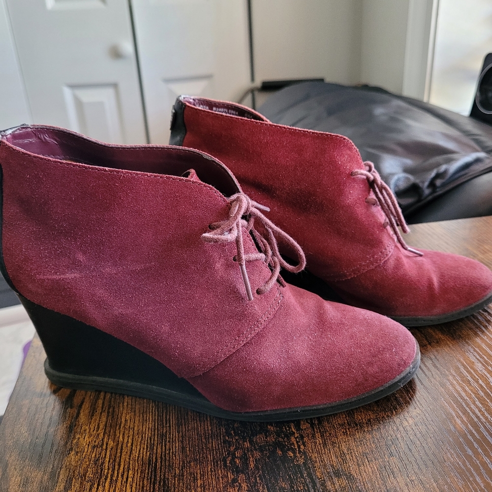 Suede wedge booties ETIENNE AIGNER